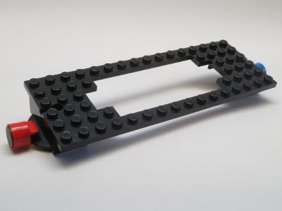 LEGO part Train Base 6 x 16 Cutout and Holes with Magnets (4178a)