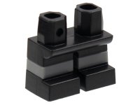 LEGO part Legs Short with Molded Horizontal Dark Bluish Gray Stripes  Pattern 41879pb025
