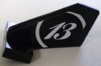 LEGO part Tail Shuttle, Small with White '13' and Circle Pattern on Left Side (Sticker) - Set 8898 44661pb011L