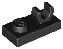 LEGO part Plate, Modified 1 x 2 with Open O Clip on Top (44861)