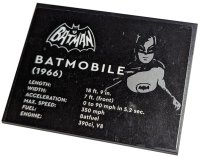 LEGO part Slope 10 6 x 8 with Batman Logo and 'BATMOBILE (1966)' Pattern (Sticker) - Set 76188 4515pb076
