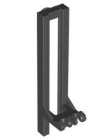 LEGO onderdeel Vehicle, Forklift Wide 1 x 2 Hinge Plate Locking Dual 2 Fingers with Rubber Belt Holder (4518c)