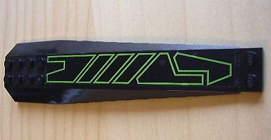 LEGO part Wedge 16 x 4 Triple Curved with Reinforcements with Lime Geometric Pattern (Sticker) - Set 7707 (45301pb005)