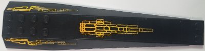 LEGO part Wedge 16 x 4 Triple Curved with Reinforcements with Atlantis Pattern (Sticker) - Set 8058 (45301pb012)