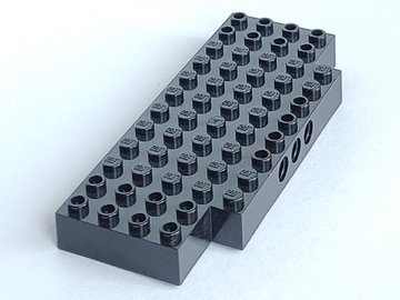 LEGO part Brick, Modified 5 x 12 with 1 x 2 Cutouts and 3 Holes on Side (45403)