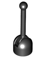 LEGO part Antenna Small Base with Black Lever (4592 / 4593) 4592c02