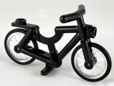 LEGO part Bicycle with Trans-Clear Wheels with Molded Black Hard Rubber Tires (4719 / 92851pb01) (4719c02)