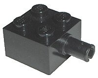 LEGO part Brick, Modified 2 x 2 with Pin and No Axle Hole (4730)