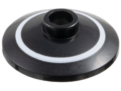 LEGO part Dish 2 x 2 Inverted (Radar) with White Ring Pattern (4740pb038)
