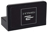LEGO part Panel 1 x 2 x 1 with Upside Down White Formula E Logo on Black Background Pattern (Sticker) - Set 76898 4865pb086