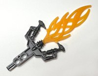 LEGO part Bionicle Weapon Hordika Blazer Claw with Molded Trans-Orange Flexible Flame Pattern 50934pb01