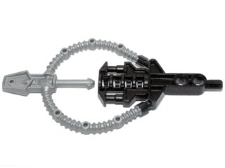 LEGO onderdeel Bionicle Weapon Hordika Beast Summoner with Molded Pearl Light Gray Flexible End Pattern (50937pb01)