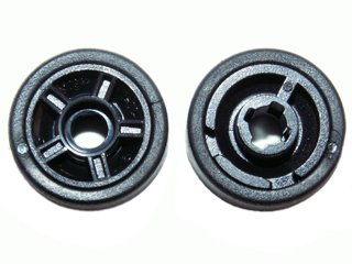 LEGO part Wheel 11mm D. x 6mm with 5 Spokes with Black Tire 14mm D. x 6mm Solid Smooth (50944 / 50945) (50944c01)