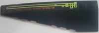 LEGO part Wedge 10 x 3 Left with Light Bars and Alien Characters Pattern on Top (Sticker) - Set 7691 50955pb029