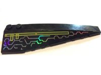 LEGO part Wedge 10 x 3 Right with Iridescent Mirrored Circuit Pattern (Sticker) - Set 7645 50956pb024