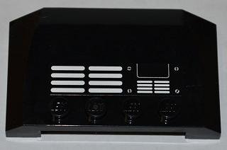LEGO part Wedge 4 x 6 x 2/3 Triple Curved with Grille, Panel and 4 Screws Pattern (Sticker) - Set 4203 (52031pb052)