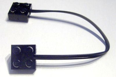 LEGO part Electric, Wire with Brick 2 x 2 x 2/3 Pair,  20 Studs Long (5306bc020)
