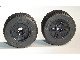 LEGO part Wheel 18mm D. x 14mm with Axle Hole, Fake Bolts and Shallow Spokes with Black Tire 30.4 x 14 Solid (55982 / 58090) 55982c03