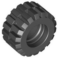 LEGO part Tire 21mm D. x 12mm - Offset Tread Small Wide (6015)