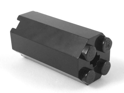 LEGO part Brick, Modified Octagonal 2 x 2 x 3 1/3 (6037)