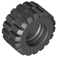 LEGO part Tire 21mm D. x 12mm - Offset Tread Small Wide, Raised Groove (60700)