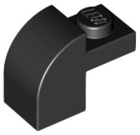 LEGO part Slope, Curved 2 x 1 x 1 1/3 with Recessed Stud 6091
