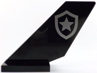 LEGO part Tail Shuttle with Silver Police Star Badge Logo Pattern on Both Sides (6239pb116)