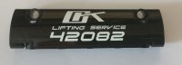 LEGO part Technic, Panel Curved 11 x 3 with 2 Pin Holes through Panel Surface with 'OK LIFTING SERVICE 42082' Pattern (Sticker) - Set 42082 62531pb039