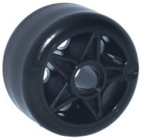 LEGO onderdeel Wheel 24 x 15 with Pin Hole with Molded Black Hard Plastic Tire Pattern 6278pb01