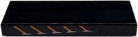 LEGO part Tile 1 x 3 with Orange Diagonal Lines and Dark Silver Air Vent Highlights Pattern Model Right Side 63864pb307R