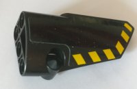 LEGO part Technic, Panel Fairing # 4 Small Smooth Long, Side B with Black and Yellow Danger Stripes Pattern (Sticker) - Set 42082 64391pb048