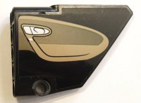 LEGO part Technic, Panel Fairing #14 Large Short Smooth, Side B with Dark Tan Inside Door Pattern (Sticker) - Set 42083 64680pb017