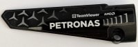 LEGO part Technic, Panel Fairing # 5 Long Smooth, Side A with White 'PETRONAS', 'AMD' and 'TeamViewer', Silver Air Vents and Mercedes-Benz Logo Repeating Pattern (Sticker) - Set 42165 64681pb066