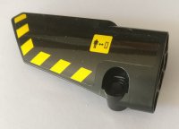 LEGO part Technic, Panel Fairing # 3 Small Smooth Long, Side A with Warning Sign and Black and Yellow Danger Stripes Pattern (Sticker) - Set 42082 64683pb047
