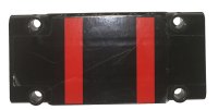 LEGO part Technic, Panel Plate 5 x 11 x 1 with 2 Red Stripes Pattern (Sticker) - Set 8081 64782pb026