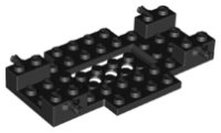 LEGO part Vehicle, Base 6 x 10 x 1 with 2 x 4 Recessed Center and 2 Holes 65202