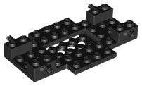 LEGO onderdeel Vehicle, Base 6 x 10 x 1 with 2 x 4 Recessed Center and 2 Holes (65202)