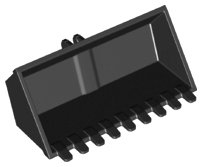 LEGO part Vehicle, Digger Bucket 9 Teeth 4 x 8, Rise Inside with Locking 2 Finger Hinge (65380)