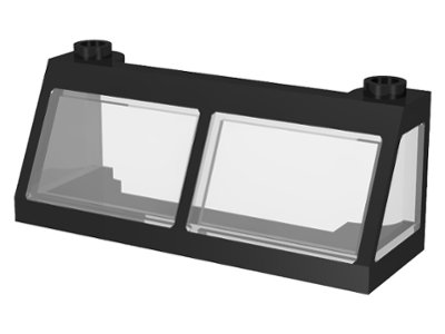 LEGO onderdeel Windscreen 2 x 6 x 2 Train with Fixed Trans-Clear Glass (6567c01)