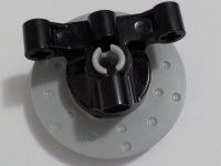 LEGO part Technic, Steering Axle with 2 Pin Holes and 2 Arms with Axle Holes without Slots (Reinforced) with Light Bluish Gray Wheel Hub 3 Pin Holes Round (65766 / 35189) 65766c03