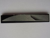 LEGO part Tile 1 x 6 with Silver Panel and Air Outlet Pattern Model Right Side (Sticker) - Set 8132 6636pb036R