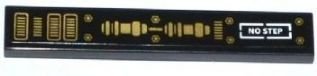 LEGO part Tile 1 x 6 with 'NO STEP', Bolts and Grilles Pattern Model Right Side (Sticker) - Set 70502 (6636pb082R)