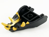 LEGO part Dragon Head (Ninjago) Jaw with 2 Bar Handles on Back with Molded Gold Teeth Pattern 72224pb01