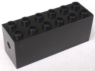 LEGO part Brick, Modified 2 x 6 x 2 Weight - Bottom Sealed, Dimple on Ends (73090b)