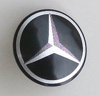 LEGO part Minifigure, Shield Circular Convex Face with Silver Mercedes-Benz Logo Pattern 75902pb06