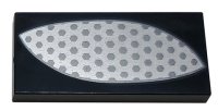 LEGO onderdeel Tile 2 x 4 with Silver Hexagon Mesh Eye Cover Pattern Model Right Side 87079pb1218R