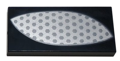 LEGO part Tile 2 x 4 with Silver Hexagon Mesh Eye Cover Pattern Model Right Side (87079pb1218R)