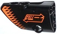 LEGO part Technic, Panel Fairing # 1 Small Smooth Short, Side A with 'PULL BACK' and Orange Arrows Pattern (Sticker) - Set 42026 87080pb010