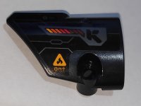 LEGO part Technic, Panel Fairing # 1 Small Smooth Short, Side A with Bright Light Orange Fire Warning Triangle, Letter K and Boost Lights Pattern (Sticker) - Set 70675 87080pb074