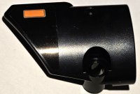 LEGO part Technic, Panel Fairing # 1 Small Smooth Short, Side A with Orange Blinker Light with Silver Outline Pattern (Sticker) - Set 42111 87080pb080